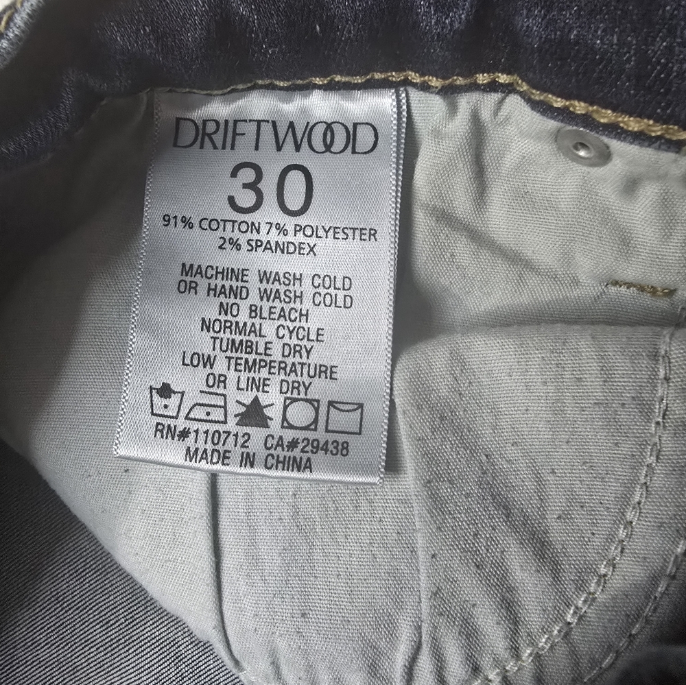 Driftwood Colette Floral Embroidered Cuff Jeans Dark Wash Crop Size 30 - Picture 6 of 10